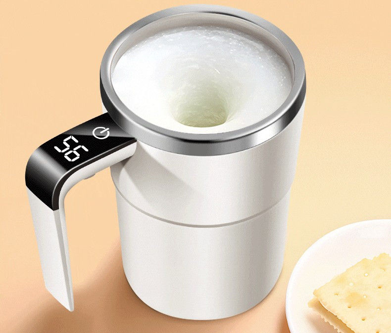 One button automatic stirring coffee mug