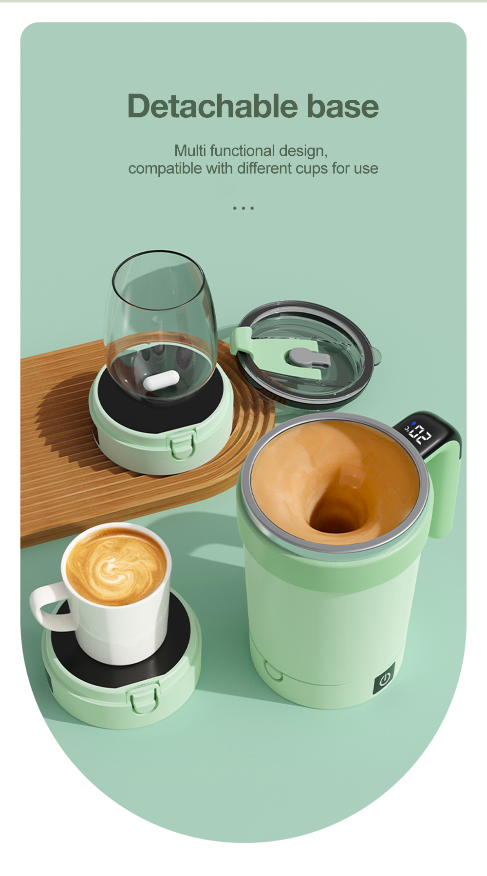 Rechargeable electric stirring mug for daily use