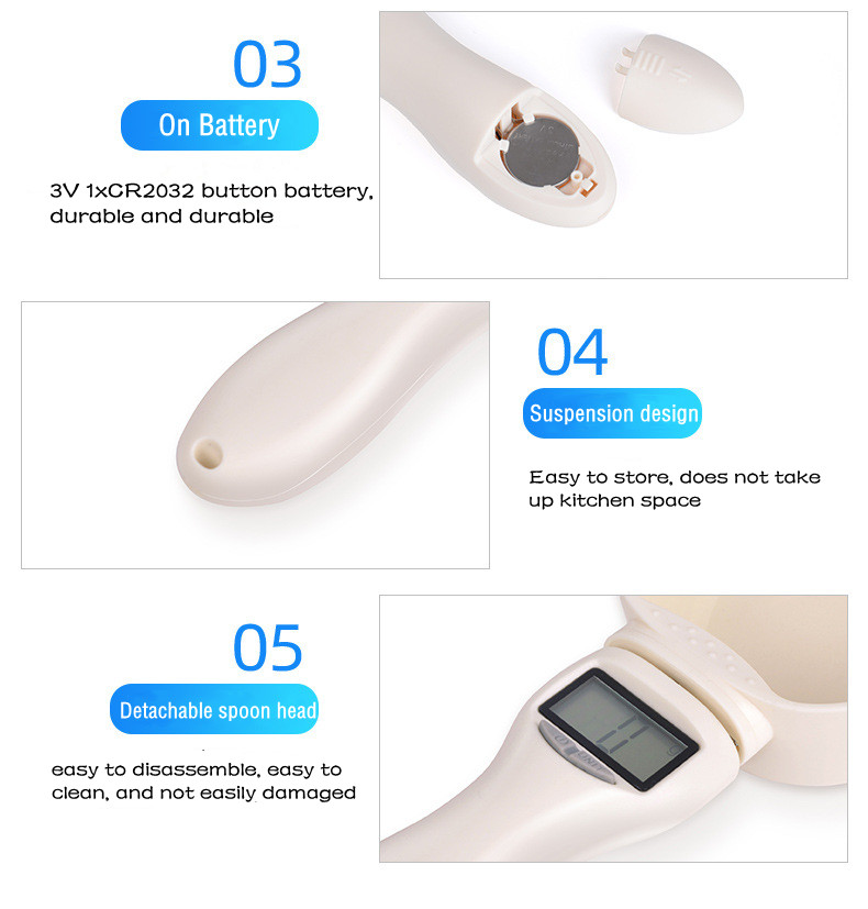 Spoon scale for formula, milk, and supplements