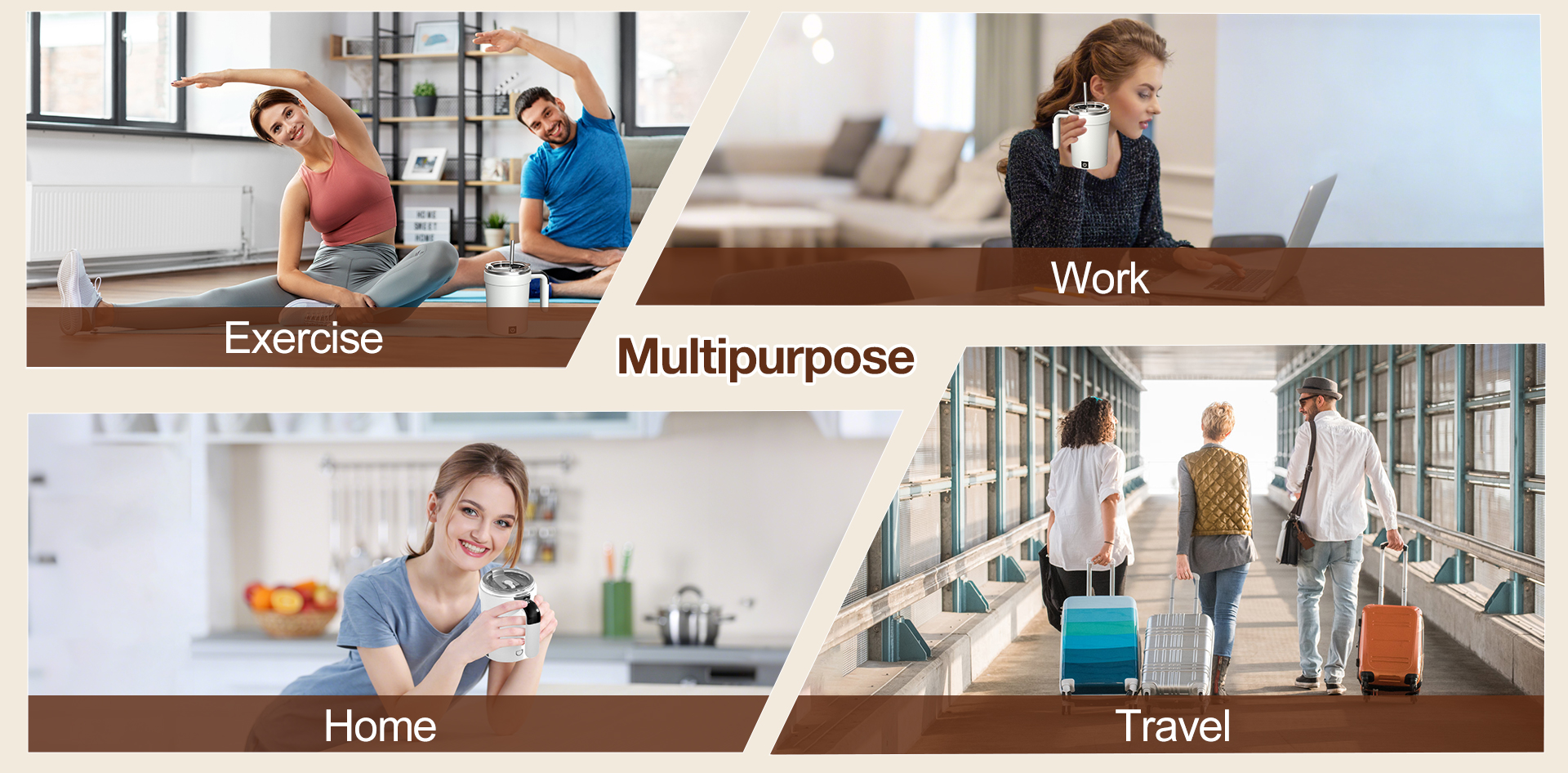 One button automatic mixing coffee tumbler
