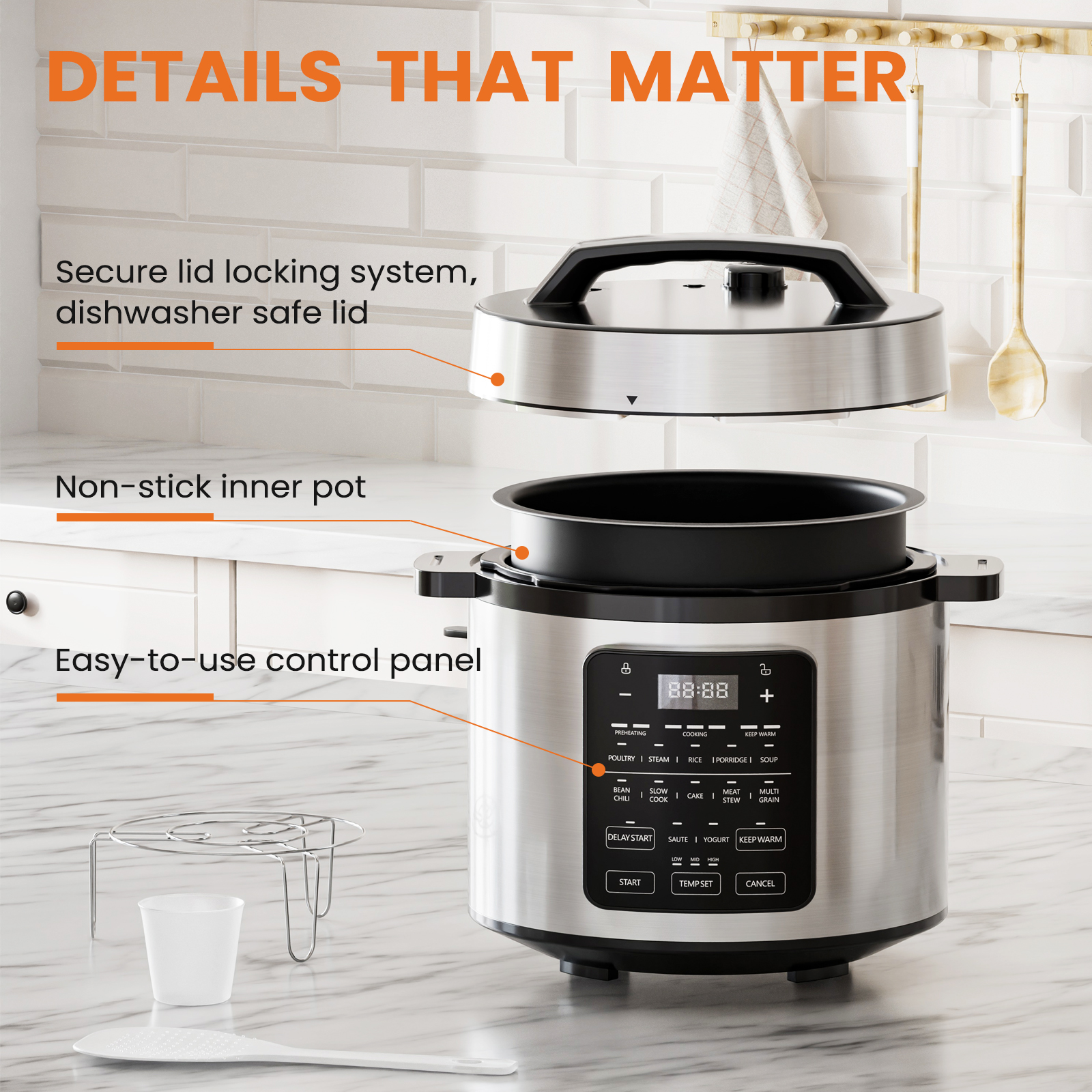 Smart Electric Pressure Cooker for Home Cooking